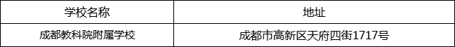 成都市成都教科院附屬學(xué)校地址在哪里？