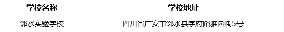 廣安市鄰水實(shí)驗(yàn)學(xué)校學(xué)校地址在哪里？