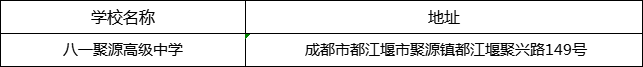成都市八一聚源高級中學(xué)地址在哪里？